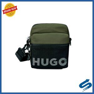 Mesh Logo Crossbody Bag Adjustable Strap Zipper Closure One Size